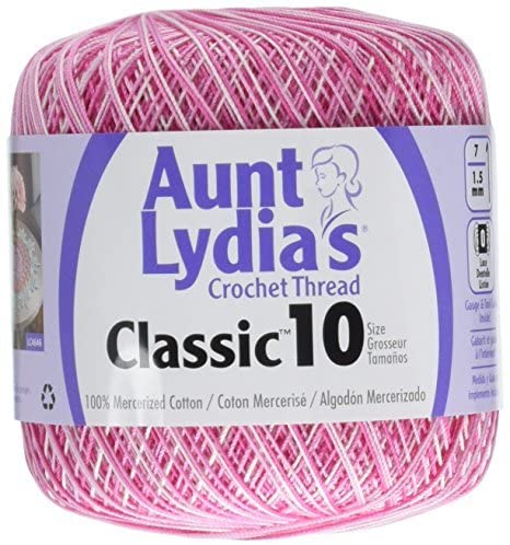 Aunt Lydia's Crochet Thread Classic Size 10, 350 yards per spool