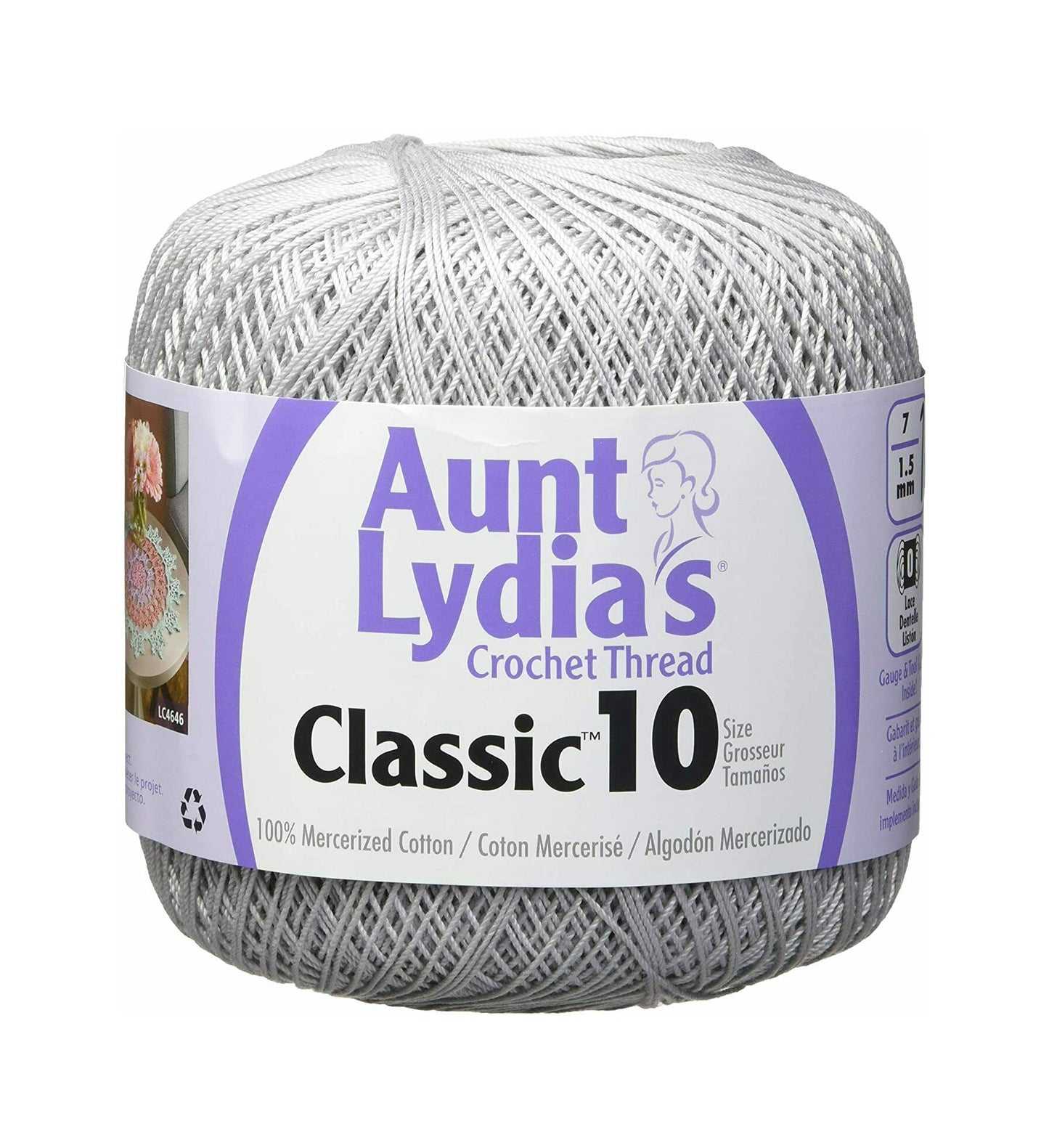 Aunt Lydia's Crochet Thread Classic Size 10, 350 yards per spool