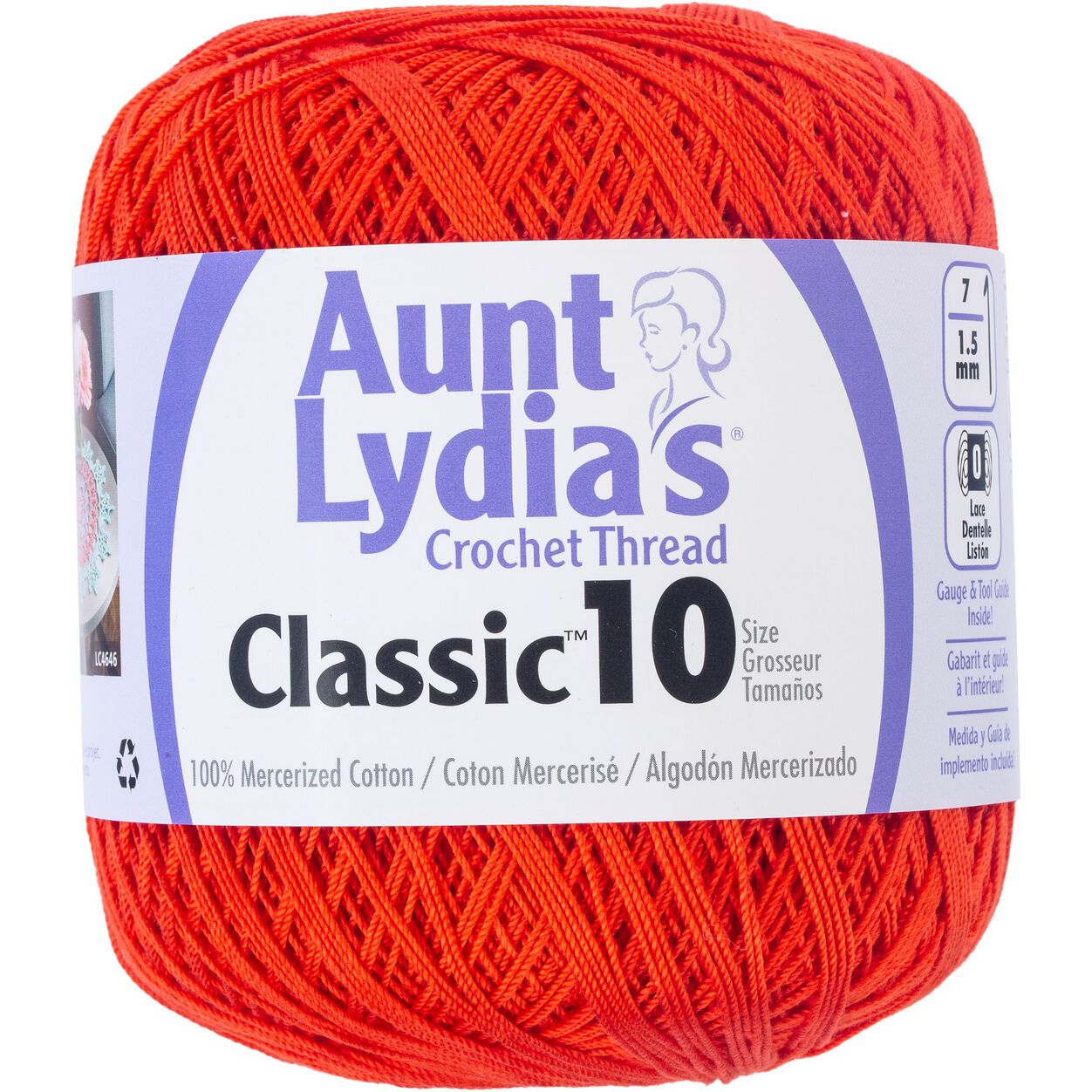 Aunt Lydia's Crochet Thread Classic Size 10, 350 yards per spool