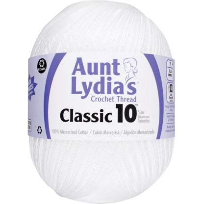 Aunt Lydia's Crochet Thread Classic Size 10, Jumbo size - 2730 yds