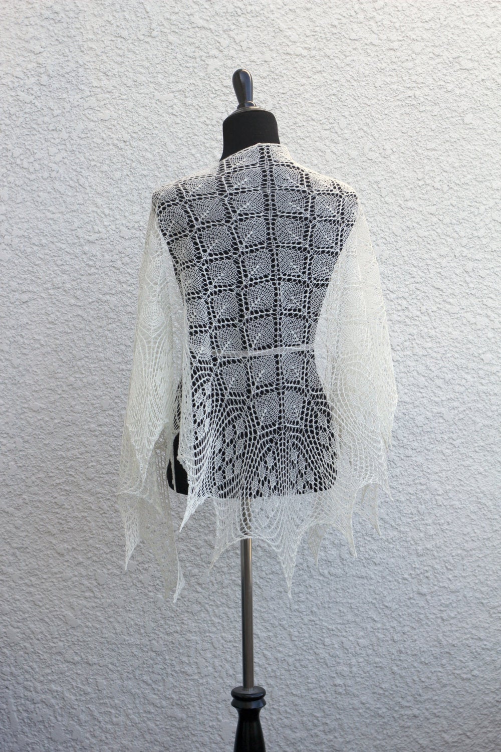 Knit lace shawl, wedding shawl, bridal shawl, gift for her
