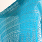 Knit shawl, laced scarf in turquoise color, gift for her