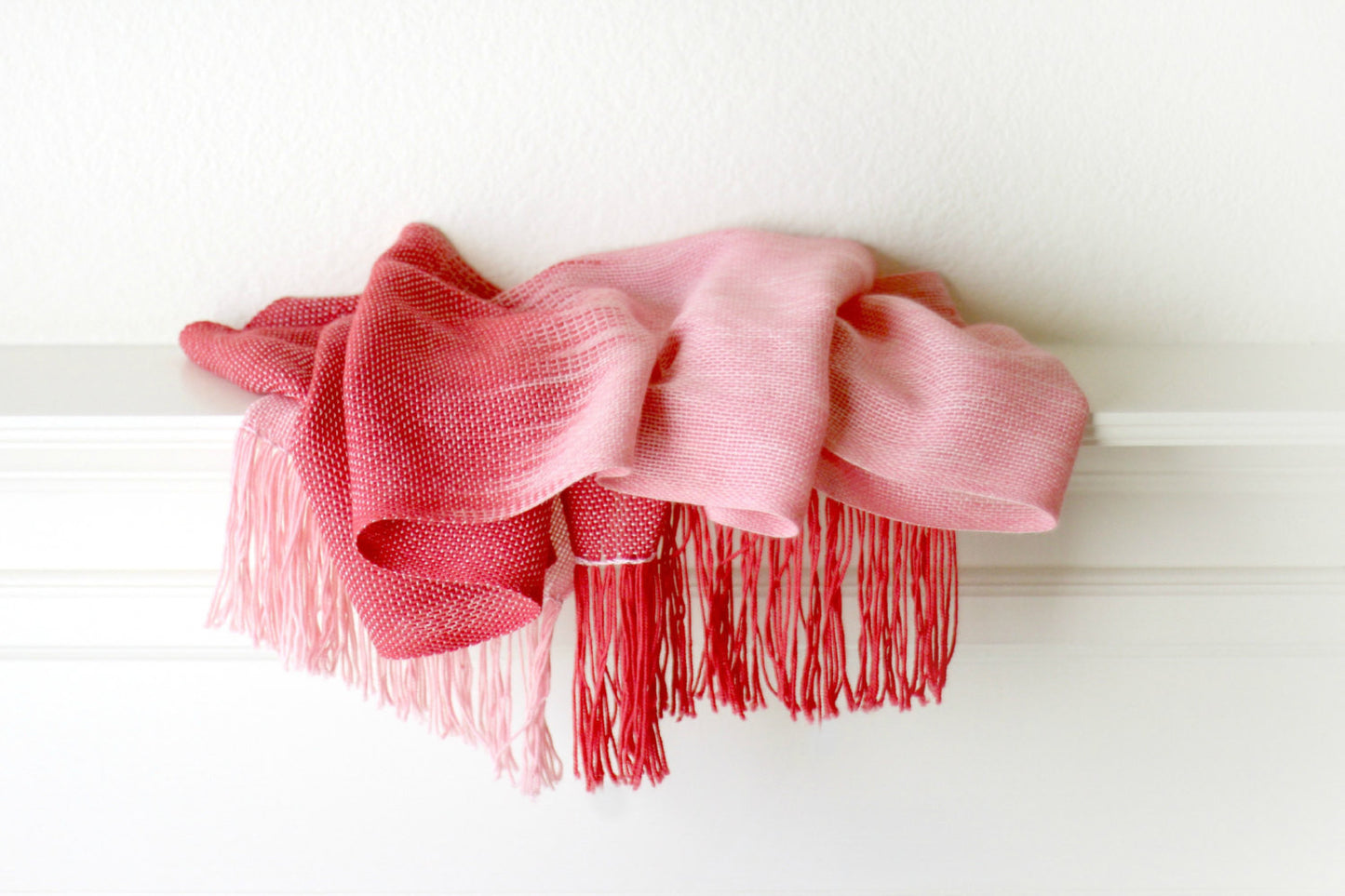 Pink red woven wrap