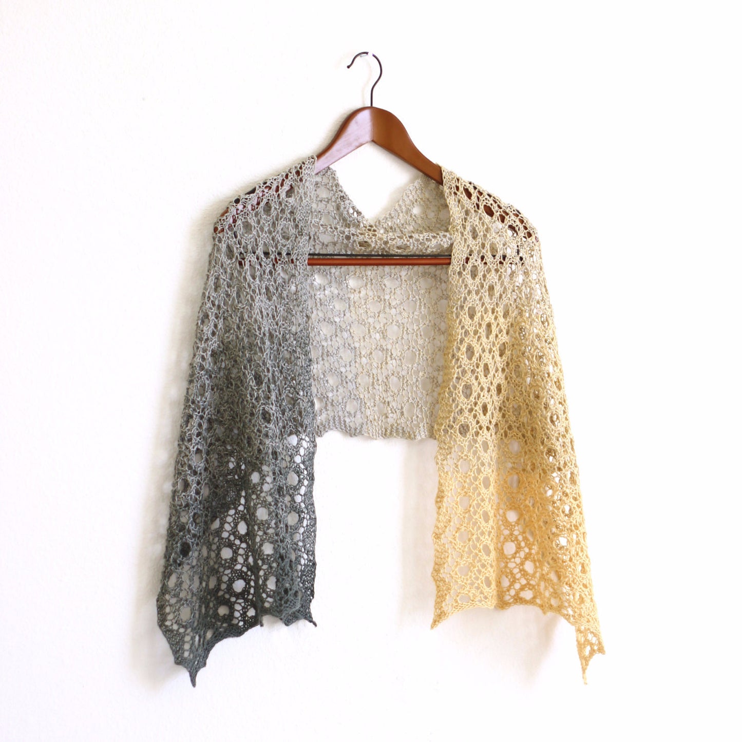 Cotton gradient shawl