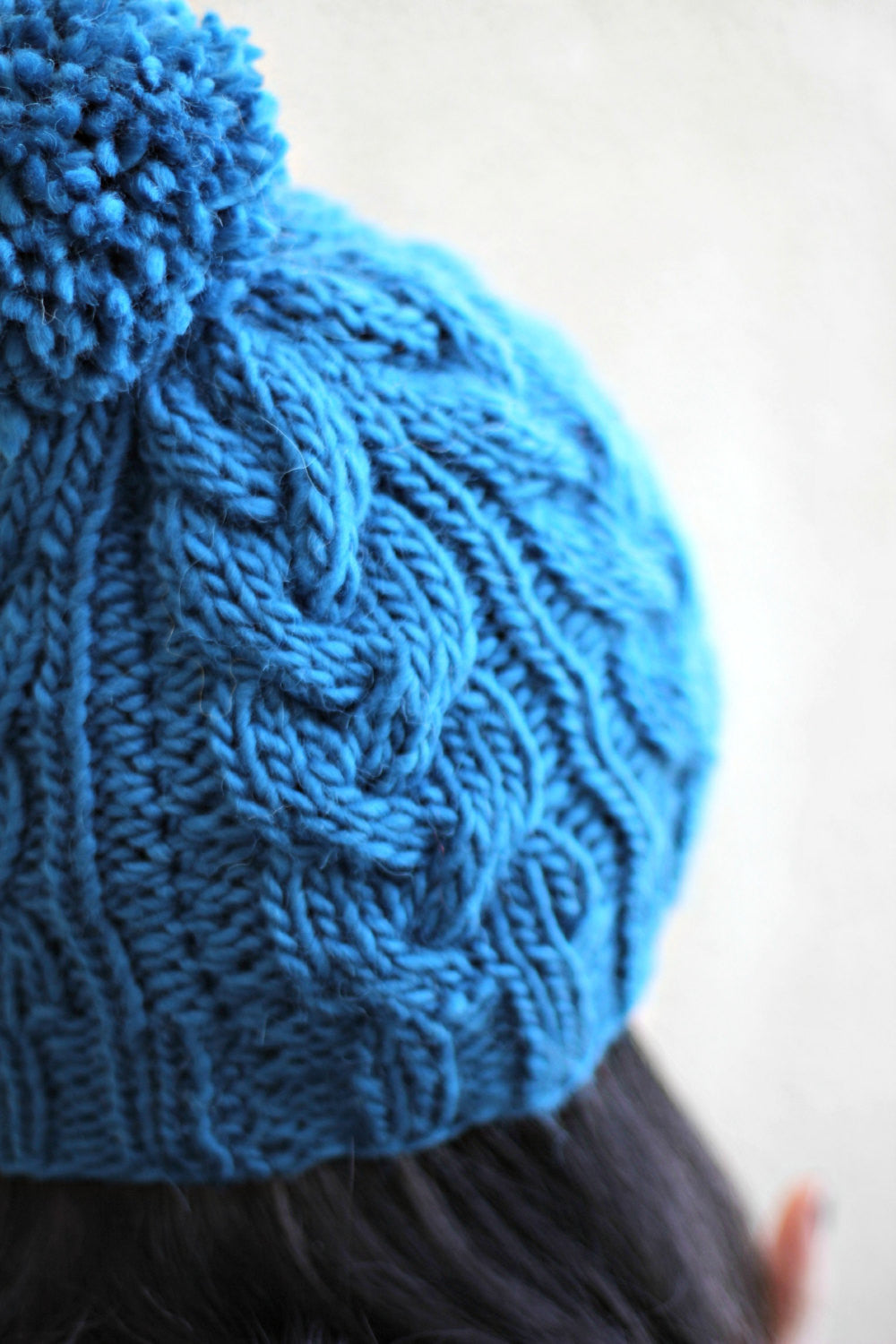 Knit hat with cables