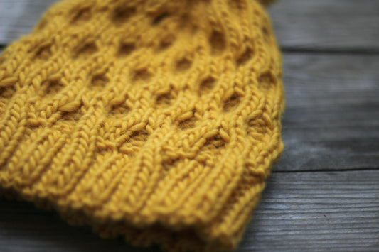 Yellow knit hat