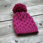 Fuchsia knit hat