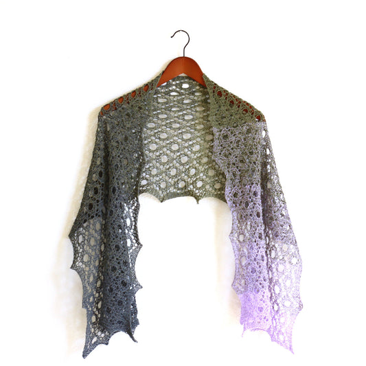 Knit cotton shawl