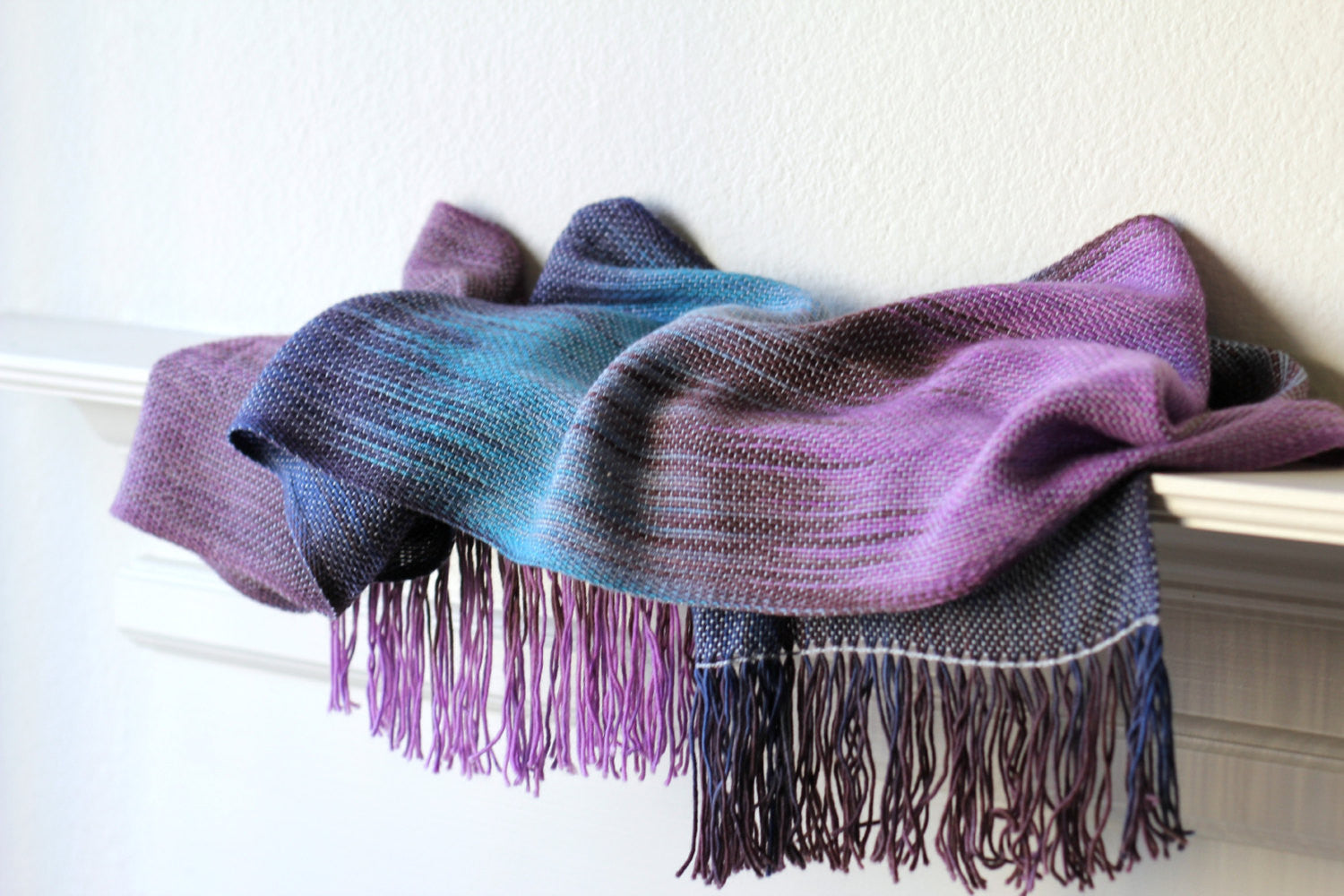 Turquoise violet scarf