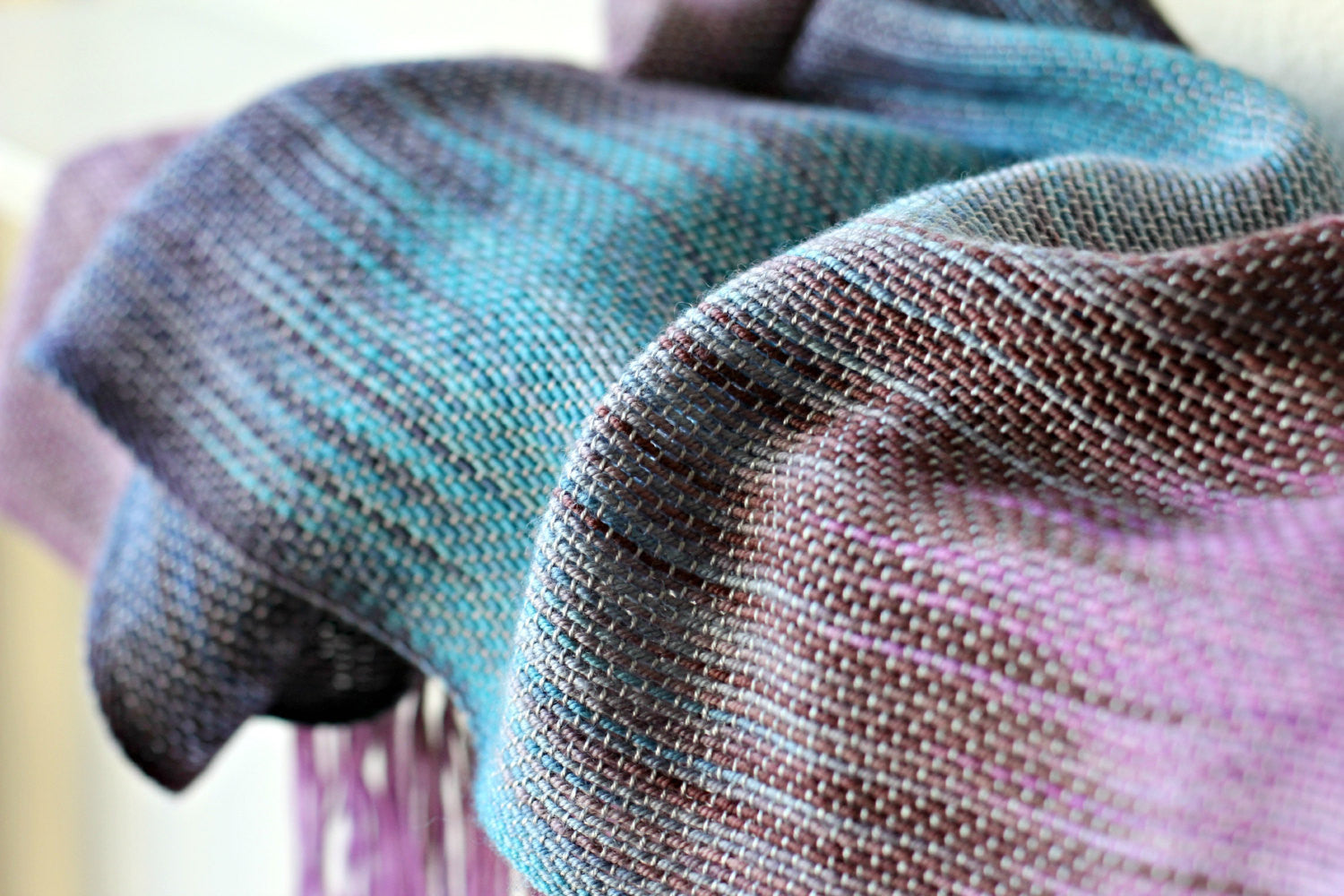 Violet and turquoise scarf