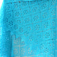 Laced turquoise shawl