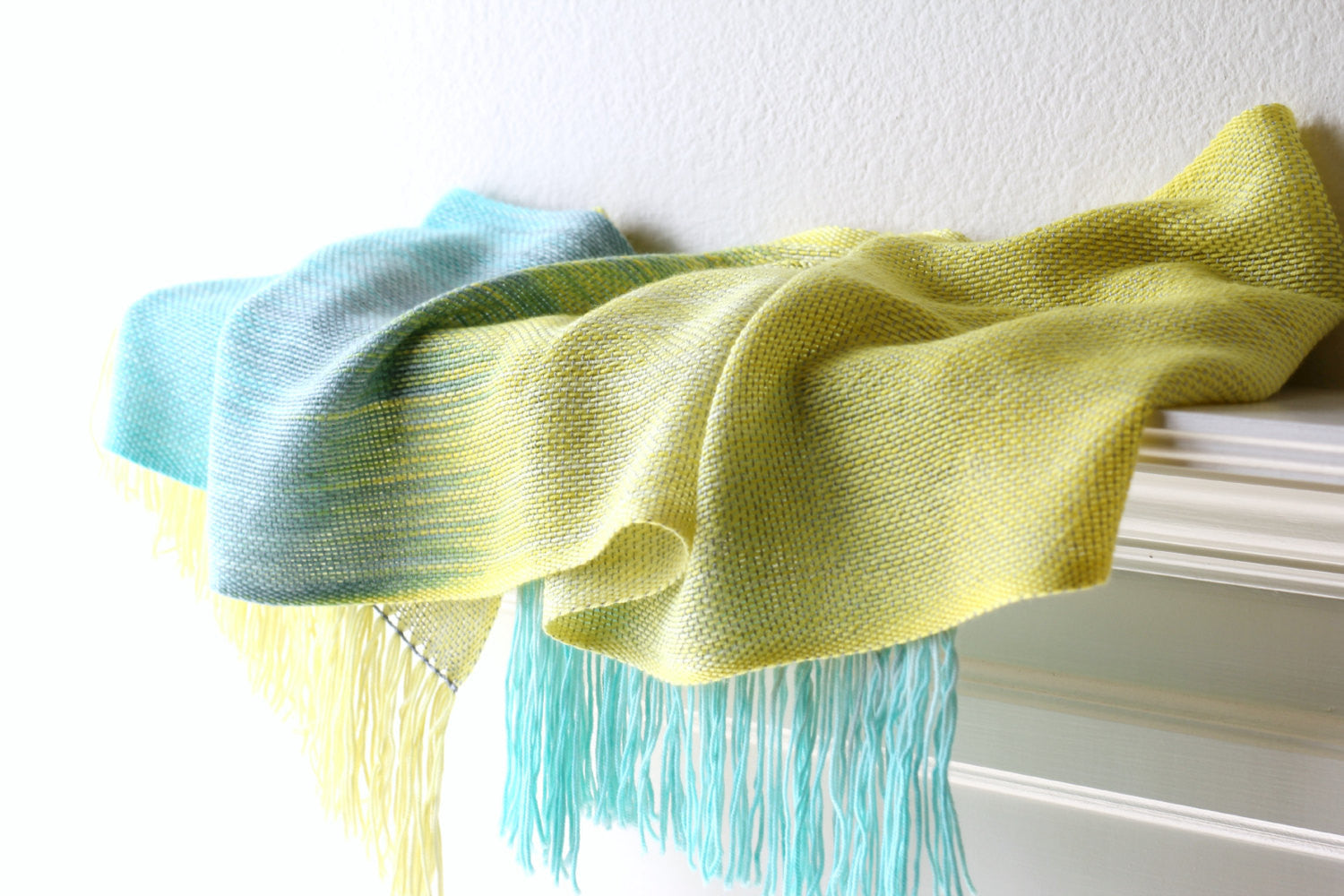 Yellow woven scarf