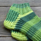 knit green socks