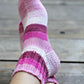Pink knitted socks