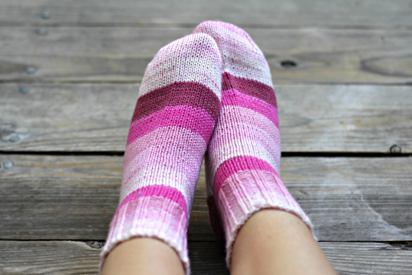 knit striped socks