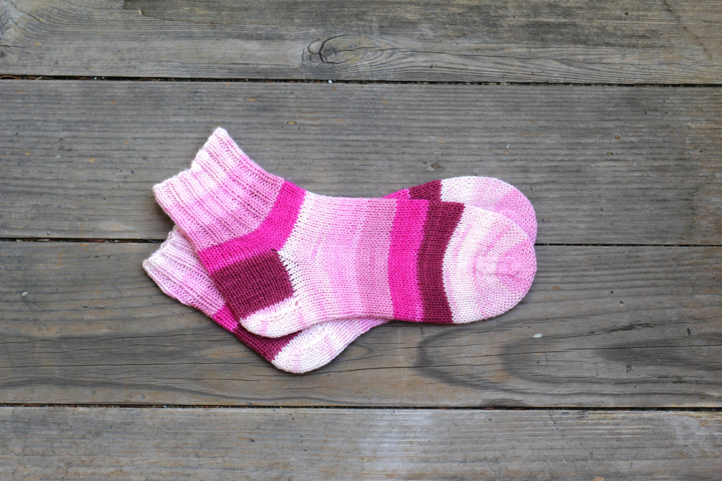 Pink striped socks