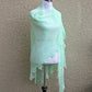 Knitted mint shawl