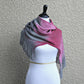 Woven pink and grey scarf