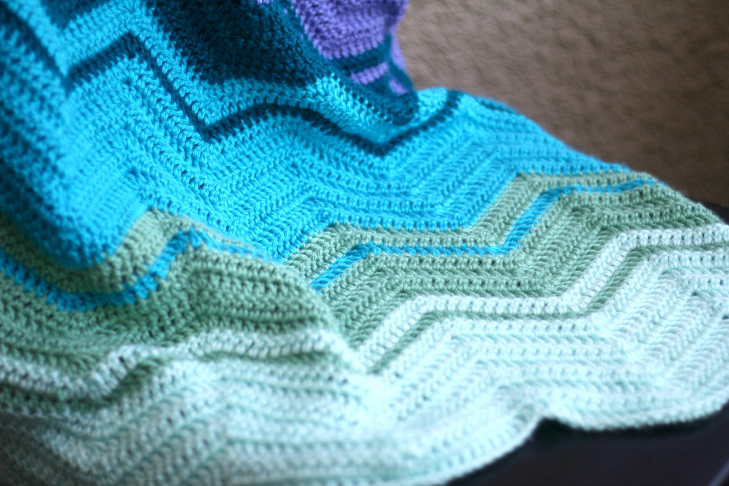 Crochet gradient baby blanket