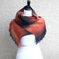 Black orange pashmina scarf