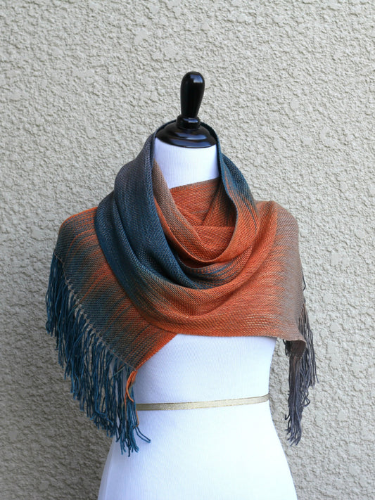 Orange blue woven wrap
