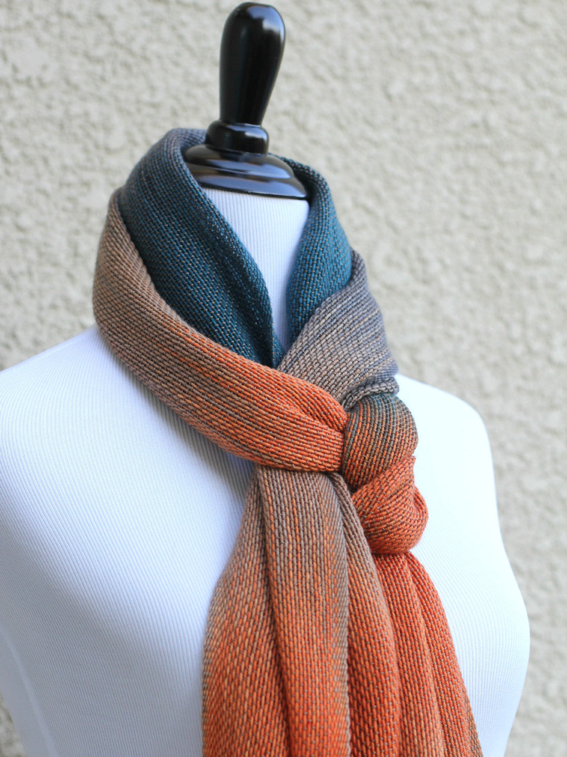Blue orange scarf