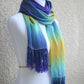 Blue and yellow scarf