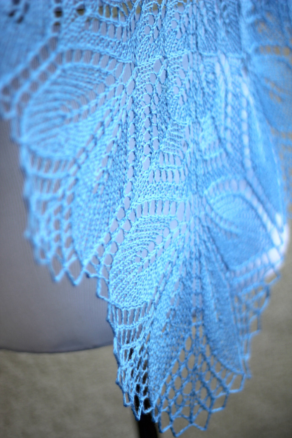Blue lace shawl