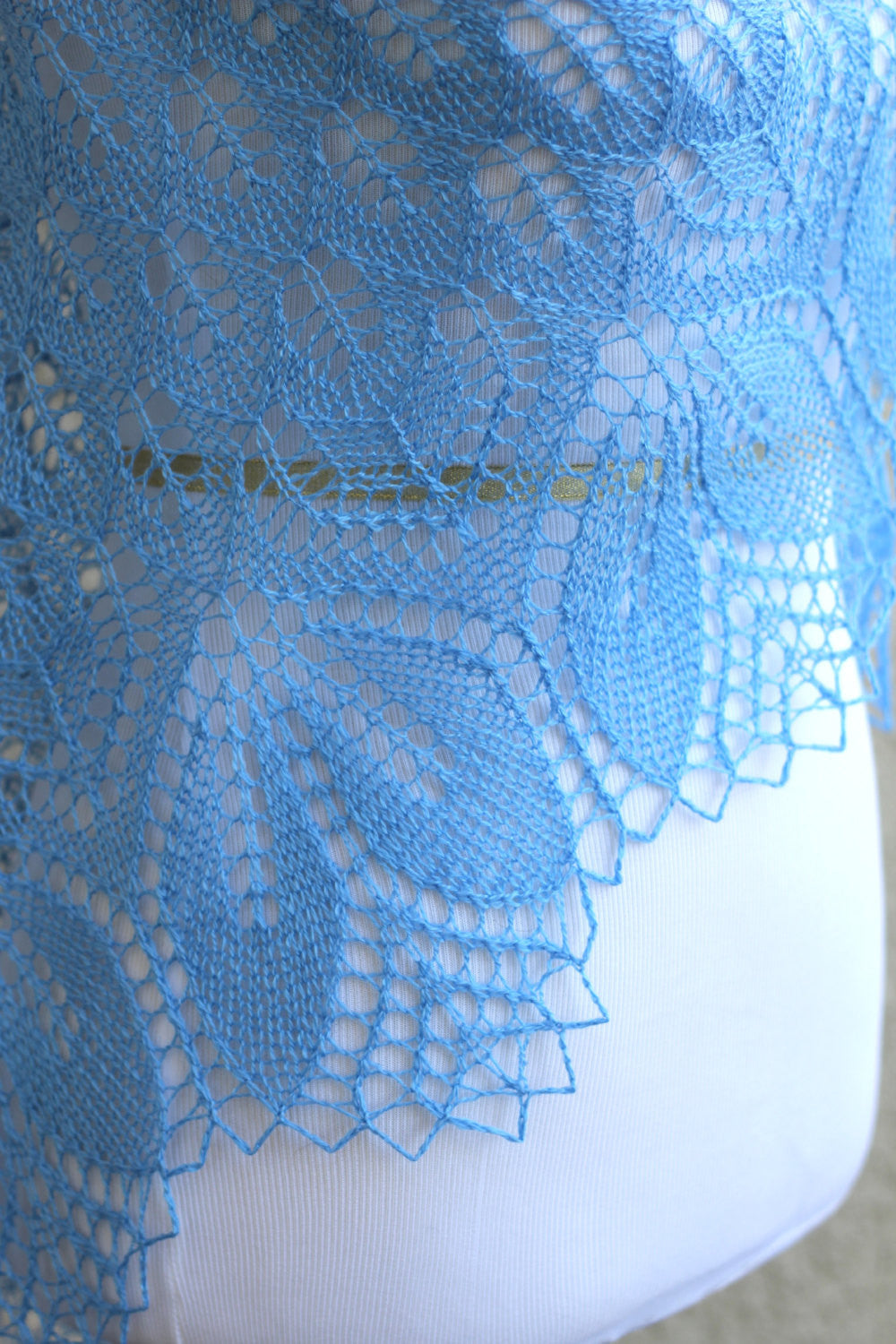Knit shawl, lace shawl in blue colors lace, gift for her (22 colors available)