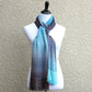 Blue and grey-brown scarf