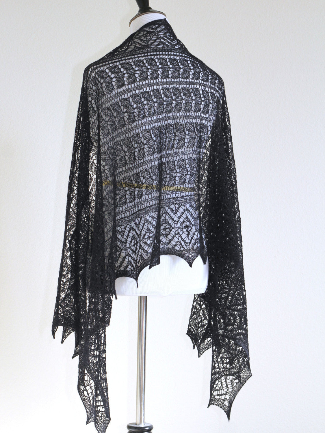 Black lace shawl