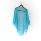 Aqua blue laced shawl