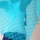 Knit shawl in turquoise color, lace shawl, gift for her (25 colors available)