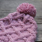 Pink cable hat