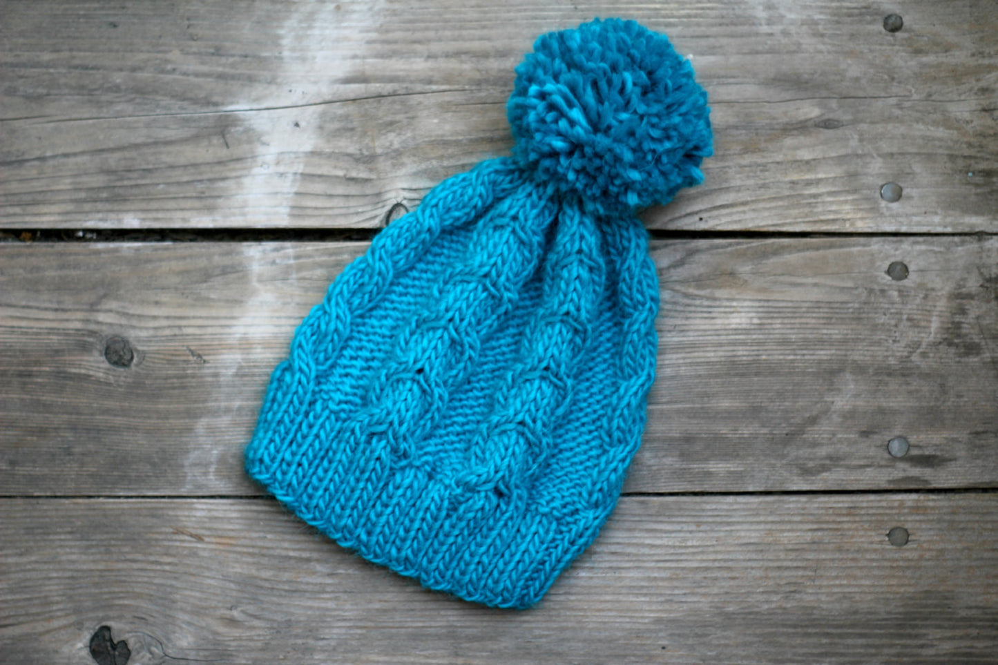 Knit cable hat