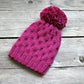 Pink knitted hat