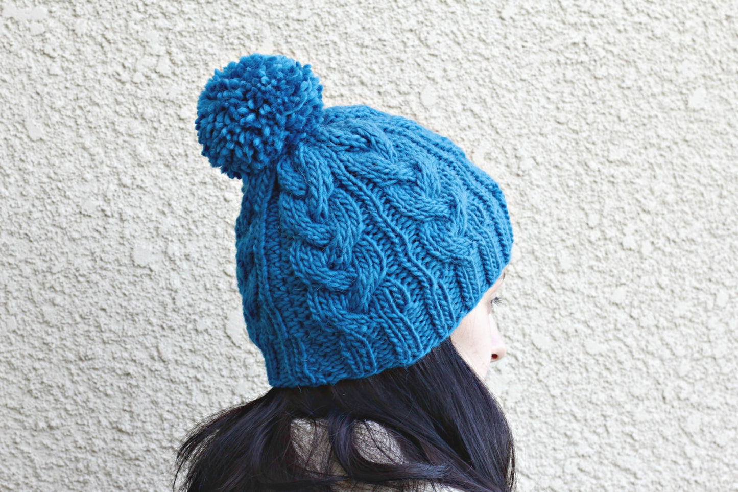 Dark blue knitted hat