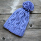 Knit hat for women in violet color