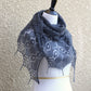 Knit grey shawl