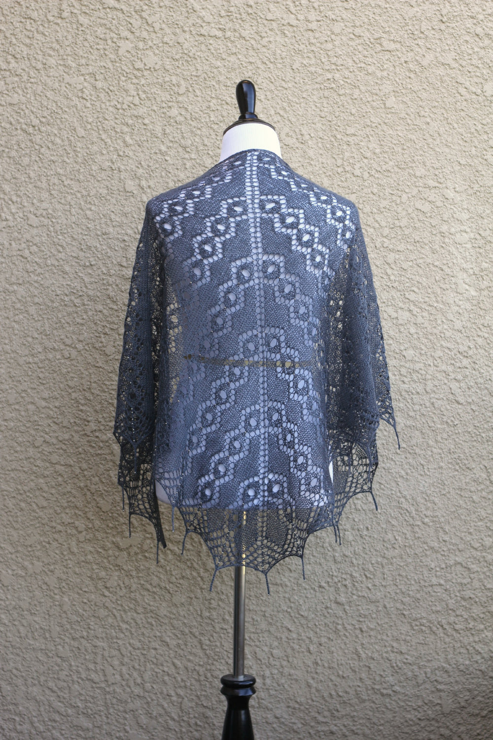 Dark knit shawl