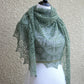 Olive green lace shawl