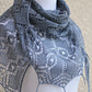Grey shawl with beads