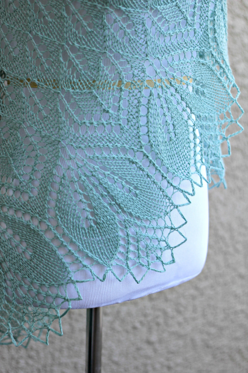 Olive lace shawl