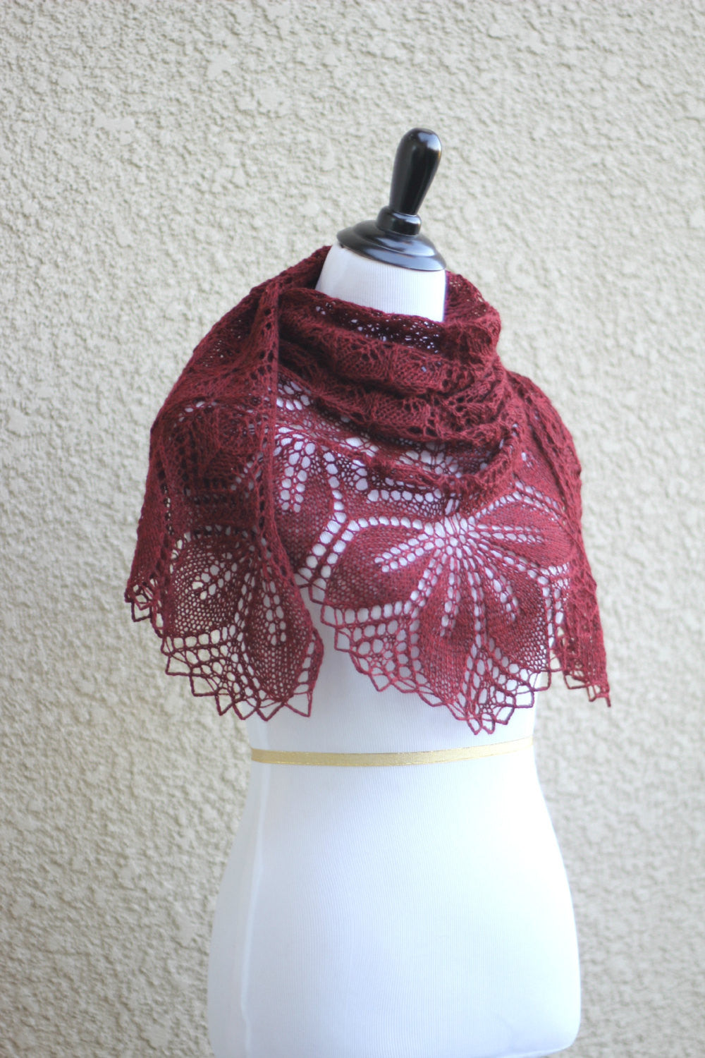 Marsala knit shawl
