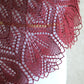 Burgundy lace shawl