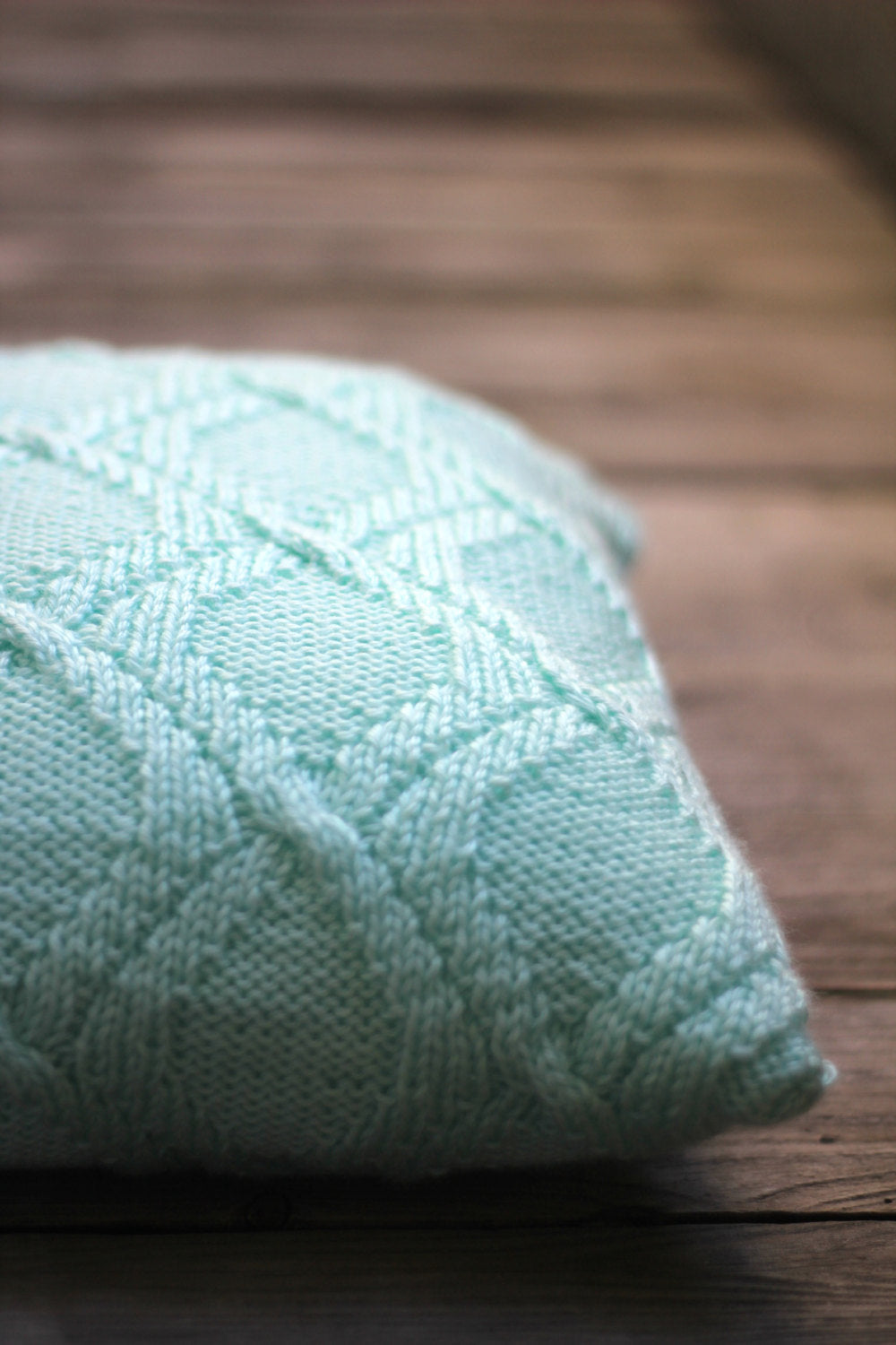 Knit pillow case pattern, knitting pattern, home decor, DIY knitted tutorial - Rombic Pillow cover