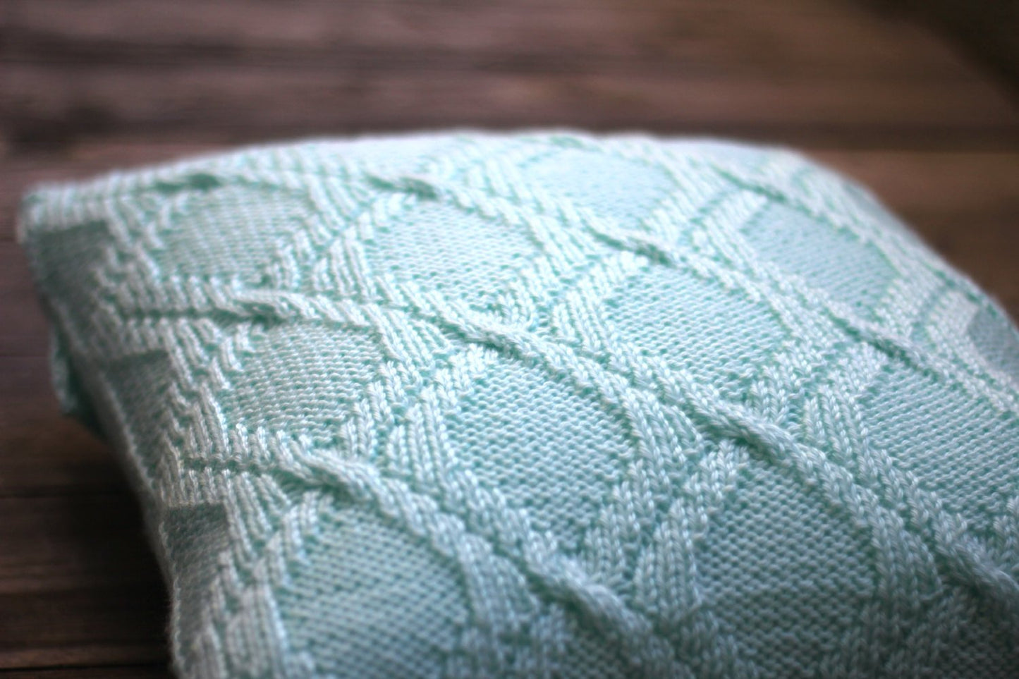 DIY knitting kit, knit kit, knitting tutorial for Rombic pillow case